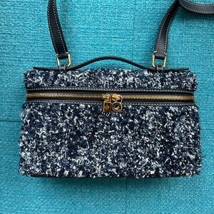 LORO PIANA Silk Denim L19 Extra Pocket Pouch Navy Excellent condition